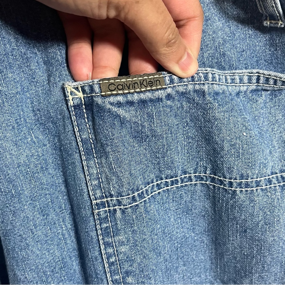 Vintage 90s Calvin Klein Carpenter Denim Bib Overalls - Picture 11 of 14